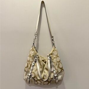 Iso coach bag teal turquoise interior studs